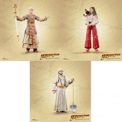 Marion Ravenwood, Rene Belloq (Cerimonial) and Sallah Hasbro Adventure series figures (Indiana Jones)
