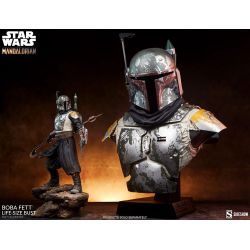 Buste Boba Fett Sideshow taille réelle (Star Wars The Mandalorian)
