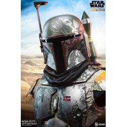 Buste Boba Fett Sideshow taille réelle (Star Wars The Mandalorian)