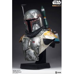 Buste Boba Fett Sideshow taille réelle (Star Wars The Mandalorian)