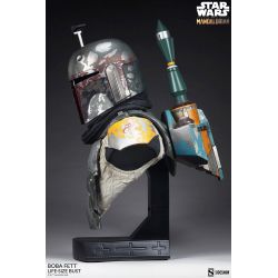 Buste Boba Fett Sideshow taille réelle (Star Wars The Mandalorian)