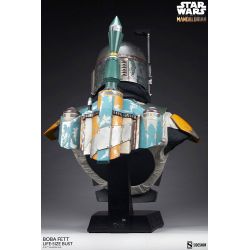 Buste Boba Fett Sideshow taille réelle (Star Wars The Mandalorian)