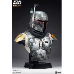 Buste Boba Fett Sideshow taille réelle (Star Wars The Mandalorian)