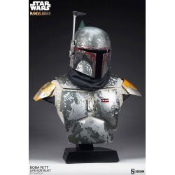 Buste Boba Fett Sideshow taille réelle (Star Wars The Mandalorian)