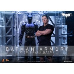 Bruce Wayne (and Batman Armory) Hot Toys Movie Masterpiece figure MMS702 (Batman the dark knight rises)