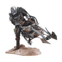 Din Djarin (with speeder bike) Gentle Giant statue Premier Collection (Star Wars The Mandalorian)