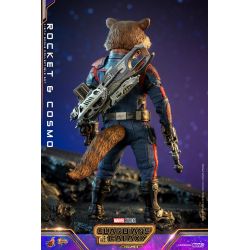 Rocket and Cosmo Hot Toys Movie Masterpiece figures MMS708 (Guardians of the Galaxy vol 3)