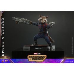 Rocket and Cosmo Hot Toys Movie Masterpiece figures MMS708 (Guardians of the Galaxy vol 3)