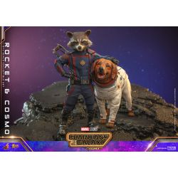 Rocket and Cosmo Hot Toys Movie Masterpiece figures MMS708 (Guardians of the Galaxy vol 3)