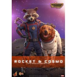 Rocket and Cosmo Hot Toys Movie Masterpiece figures MMS708 (Guardians of the Galaxy vol 3)