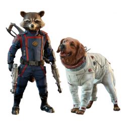 Rocket and Cosmo Hot Toys Movie Masterpiece figures MMS708 (Guardians of the Galaxy vol 3)