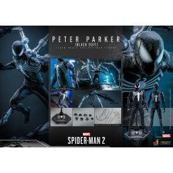 Figurine Peter Parker (black suit) Hot Toys VGM56 (Marvel's Spider-Man 2)