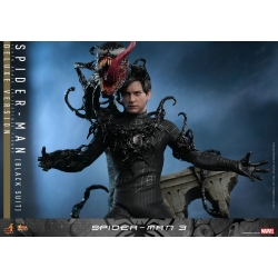 Spider-Man (Black Suit) Hot Toys Movie Masterpiece figure MMS728 deluxe (Spider-Man 3)