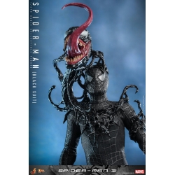 Spider-Man (Black Suit) Hot Toys MMS727 Movie Masterpiece (figurine Spider-Man 3)
