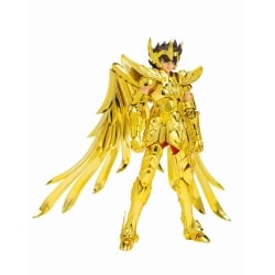 Figurine Myth Cloth EX Metal de Seiya de Pegase portant l'armure d'or du Sagittaire