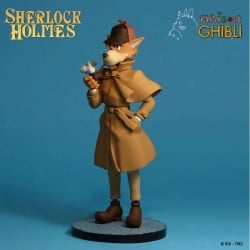 Statue Maison Ghibli de Sherlock Holmes représenté fumant sa pipe