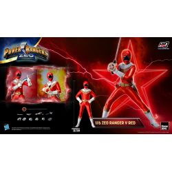 Zeo Ranger V Red (Rouge) FigZero ThreeZero (figurine Power Rangers Zeo)