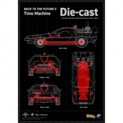 Delorean Time Machine Blitzway - réplique 1/6 voiture Retour Vers Le Futur 2