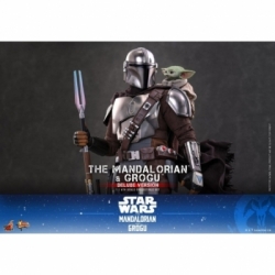 The Mandalorian and Grogu von Hot Toys deluxe version - MMS872 - Star Wars 1/6 Maßstab Actionfiguren