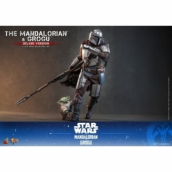 The Mandalorian and Grogu van Hot Toys deluxe version - MMS872 - Star Wars 1/6 schaal actiefiguren