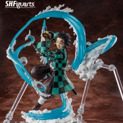 Tanjiro Kamado and Giyu Tomioka Water Breathing Effect Parts SH Figuarts by Tamashii Nations - Demon Slayer