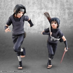 Itachi Uchiha and Sasuke GEM Repeat par Megahouse - figurines Naruto Shippuden de 15 cm