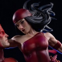 Daredevil and Elektra di Iron Studios - diorama Marvel Comics in scala 1/6