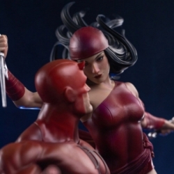 Daredevil and Elektra di Iron Studios - diorama Marvel Comics in scala 1/6