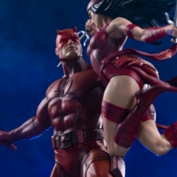 Daredevil and Elektra di Iron Studios - diorama Marvel Comics in scala 1/6