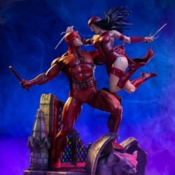 Daredevil and Elektra di Iron Studios - diorama Marvel Comics in scala 1/6