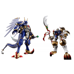 Ryuko-O et Koryu-O Soul of Chogokin par Bandai - figurines Super Robot Wars OG de 20 cm - Reference GX-119