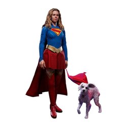 Supergirl and Krypto di Hot Toys - MMS869 - action figure Supergirl alta 28 cm