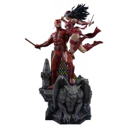 Daredevil and Elektra di Iron Studios - diorama Marvel Comics in scala 1/6