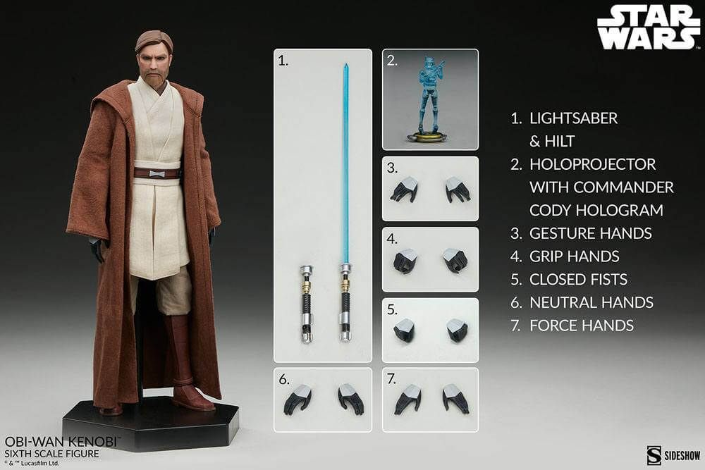 Figurine Obi-Wan Kenobi Sideshow Sixth Scale (Star Wars The Clone Wars)