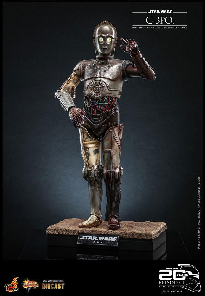 C-3PO figurine Movie Masterpiece Hot Toys diecast MMS650D46 20th anniversary (Star Wars episode 2 : l'attaque des clones)