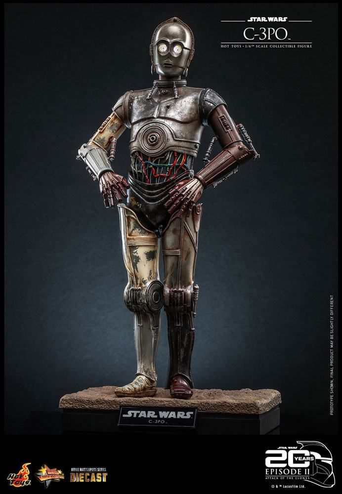 C-3PO figurine Movie Masterpiece Hot Toys diecast MMS650D46 20th anniversary (Star Wars episode 2 : l'attaque des clones)