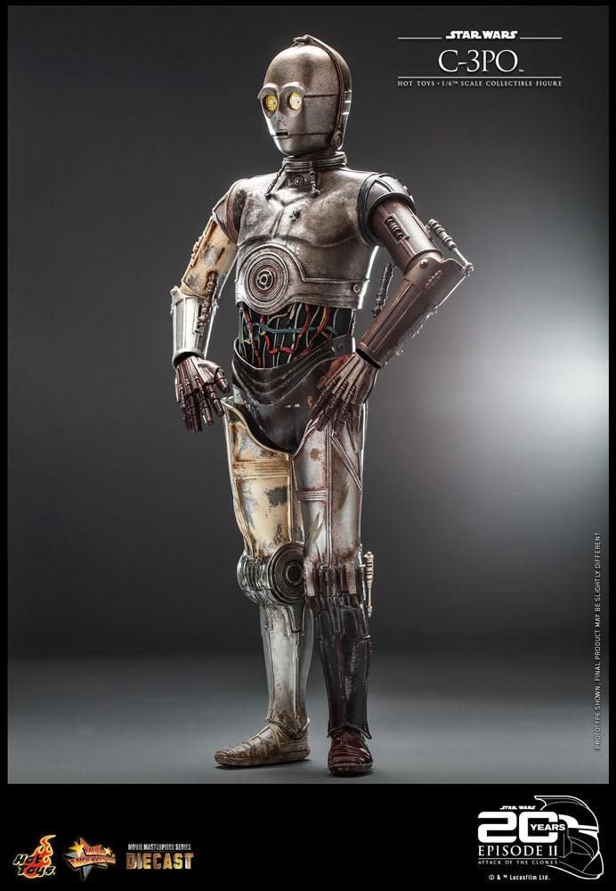C-3PO figurine Movie Masterpiece Hot Toys diecast MMS650D46 20th anniversary (Star Wars episode 2 : l'attaque des clones)