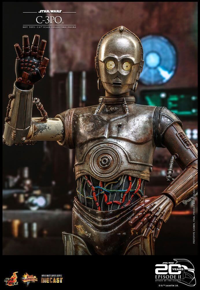 C-3PO figurine Movie Masterpiece Hot Toys diecast MMS650D46 20th anniversary (Star Wars episode 2 : l'attaque des clones)