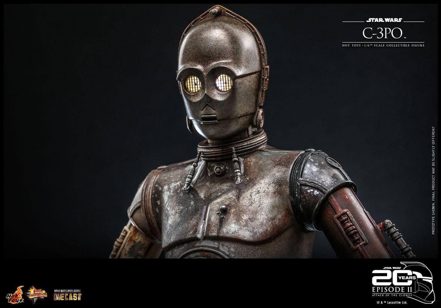 C-3PO Hot Toys Movie Masterpiece figure diecast MMS650D46 20th anniversary (Star Wars episode 2 : attack of the clones)