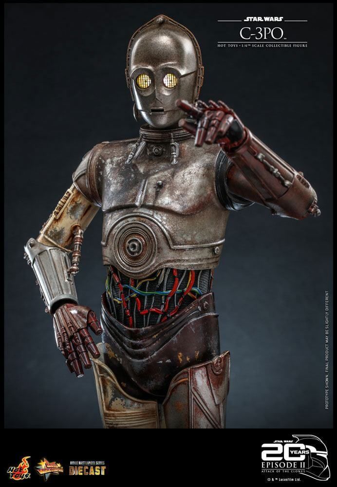 C-3PO figurine Movie Masterpiece Hot Toys diecast MMS650D46 20th anniversary (Star Wars episode 2 : l'attaque des clones)