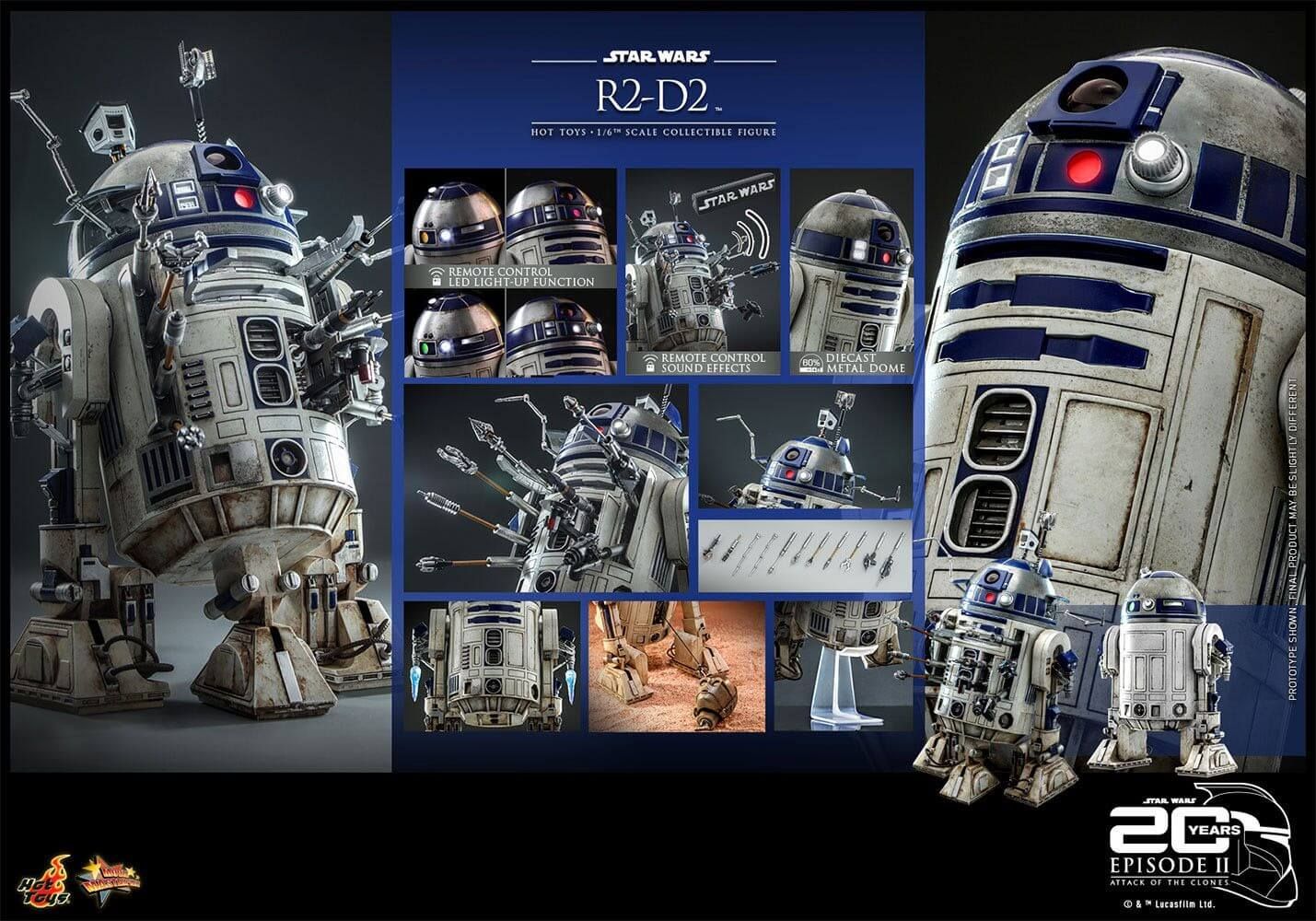 R2-D2 Hot Toys Movie Masterpiece figure 20th anniversary MMS651 (Star Wars episode 2 : attack of the clones)