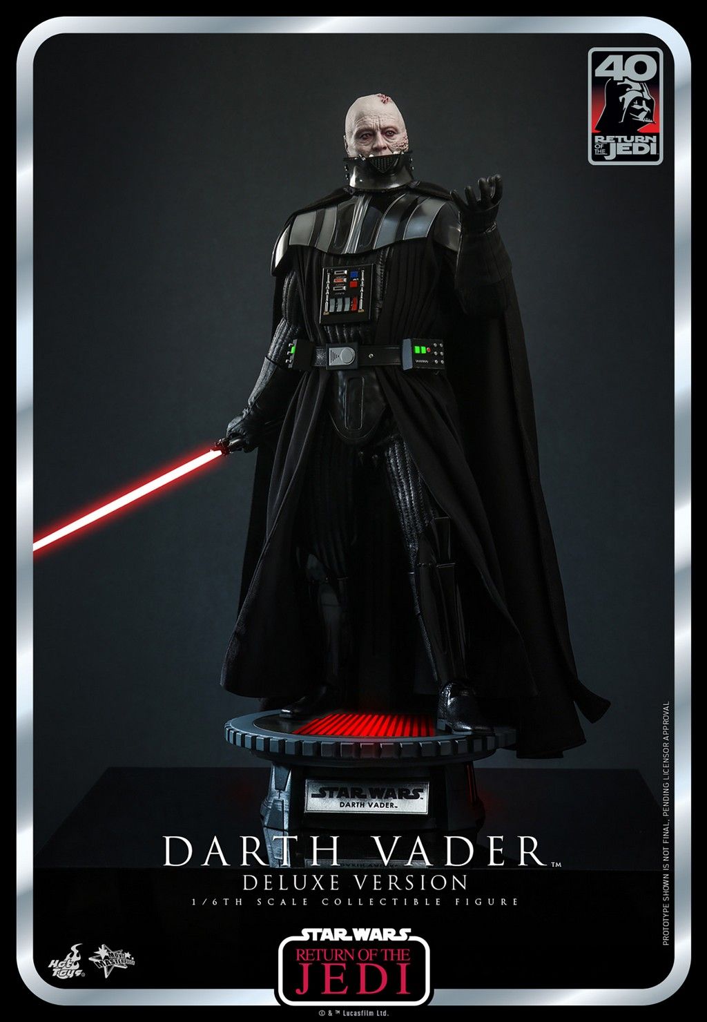 Darth Vader Hot Toys Movie Masterpiece figure deluxe MMS700 40th anniversary (Star Wars 6 Return of the Jedi)