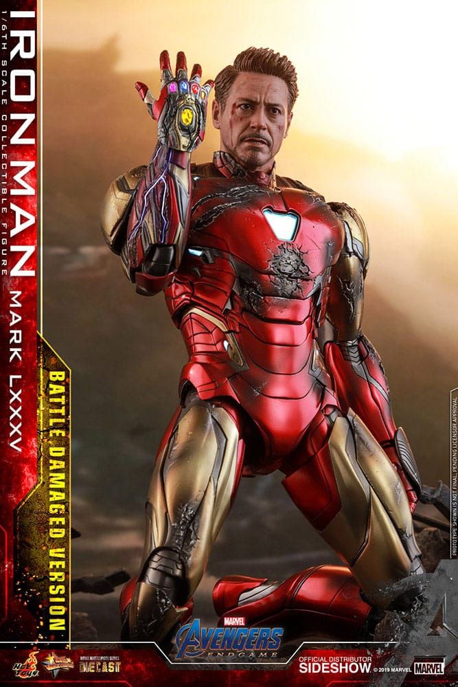 Iron Man Mark 85 Diecast Hot Toys MMS543D33 version Battle Damaged Special Edition - Avengers Endgame figure