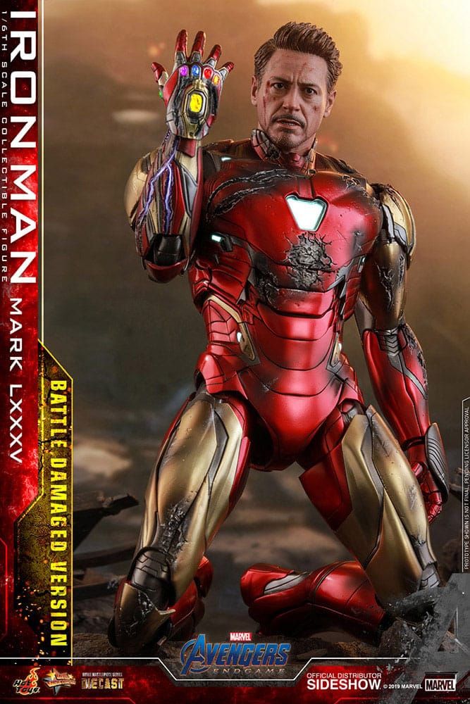Iron Man Mark 85 Diecast Hot Toys MMS543D33 version Battle Damaged Special Edition - Avengers Endgame figure