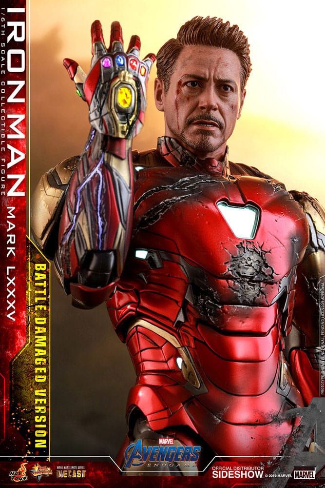 Iron Man Mark 85 Diecast Hot Toys MMS543D33 version Battle Damaged Special Edition - Avengers Endgame figure