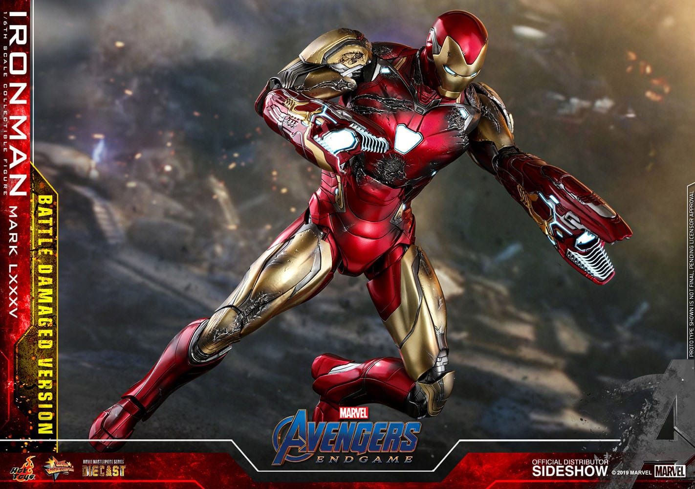 Iron Man Mark 85 Diecast Hot Toys MMS543D33 version Battle Damaged Special Edition - Avengers Endgame figure