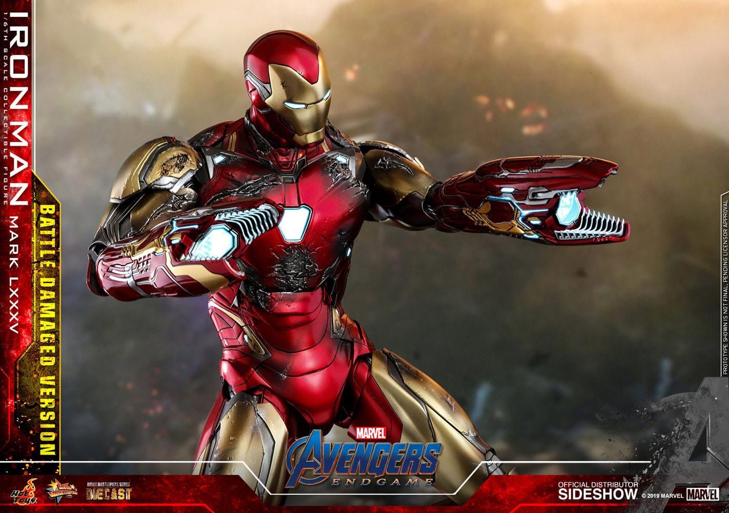 Iron Man Mark 85 Diecast Hot Toys MMS543D33 version Battle Damaged Special Edition - Avengers Endgame figure