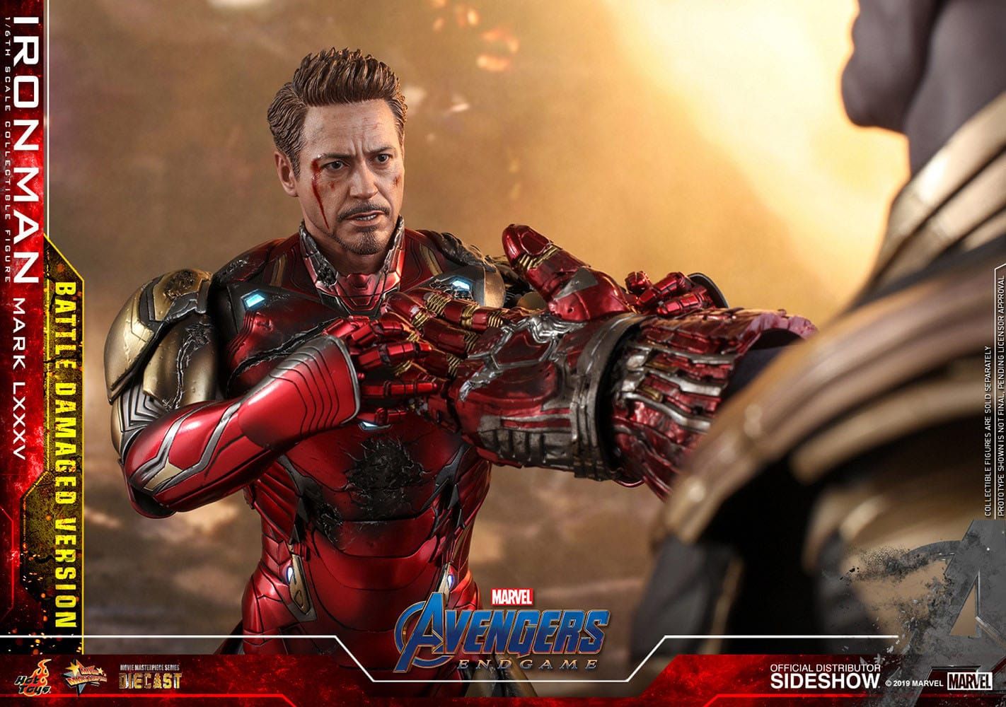 Iron Man Mark 85 Diecast Hot Toys MMS543D33 version Battle Damaged Special Edition - Avengers Endgame figure