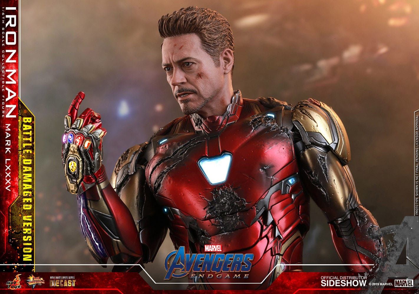 Iron Man Mark 85 Diecast Hot Toys MMS543D33 version Battle Damaged Special Edition - Avengers Endgame figure