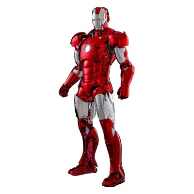 Iron Man Mark 3 Diecast Hot Toys MMS744D64 version Red And Chrome Exclusive - figurine 1/6 Iron Man Iron Man Mark 3 Diecast Hot Toys MMS744D64 version Red And Chrome Exclusive - figurine 1/6 Iron Man